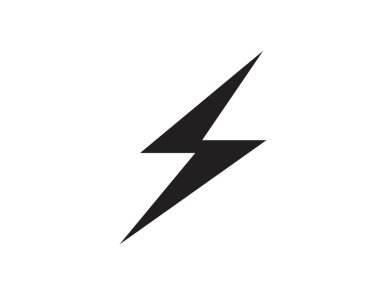 Thunderbolt şablon illüstrasyon vektör simge vektör flash