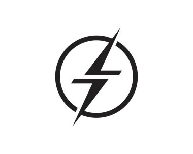 Thunderbolt şablon illüstrasyon vektör simge vektör flash