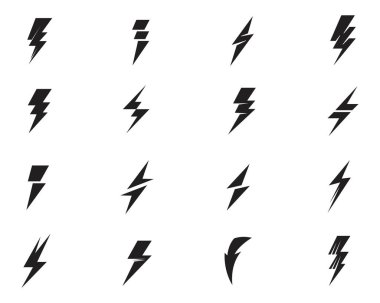 Thunderbolt şablon illüstrasyon vektör simge vektör flash