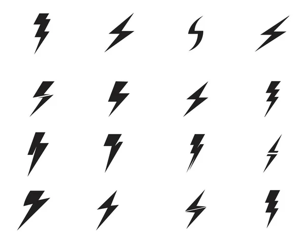 Flash Thunderbolt Plantilla vector icono ilustración vector — Archivo Imágenes Vectoriales