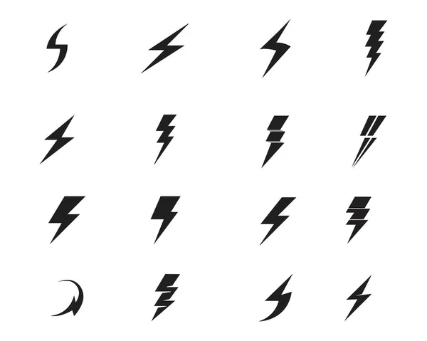 Vecteur d'illustration d'icône vectorielle de modèle de foudre éclair — Image vectorielle