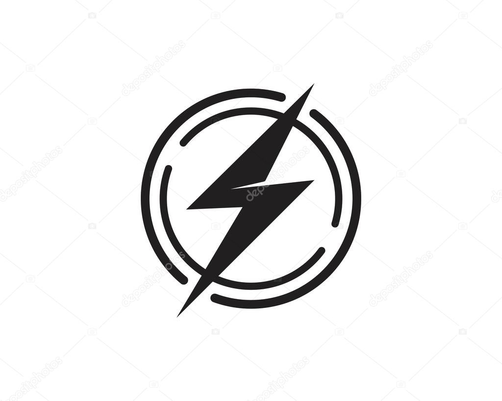 Flash thunderbolt Template vector icon illustration vector