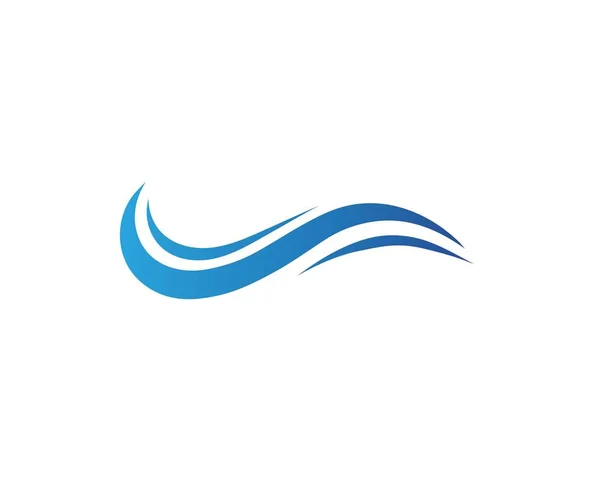 Vatten våg symbol och ikonen logotyp mall vektorer — Stock vektor