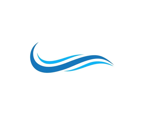 Vatten våg symbol och ikonen logotyp mall vektorer — Stock vektor