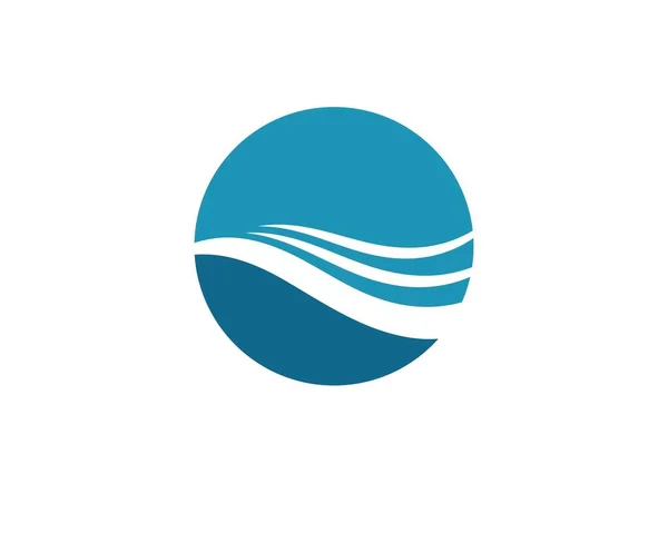 Wasserwelle Symbol und Symbol Logo Vorlagenvektoren — Stockvektor