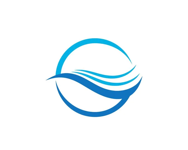 Simbolo e icona Water Wave Vettori modello logo — Vettoriale Stock