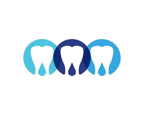 Ilustración de vector de plantilla de logotipo dental — Archivo Imágenes Vectoriales