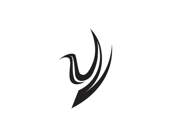 Flügel Falke Logo Vorlage Vektor Illustration — Stockvektor