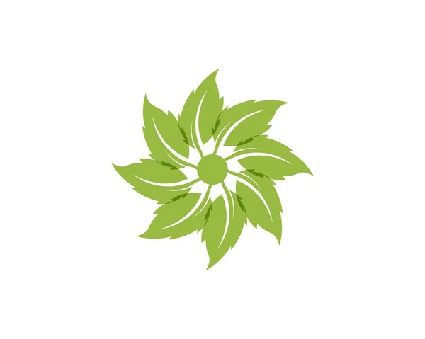 Logos de l'écologie verte des feuilles d'arbre — Image vectorielle
