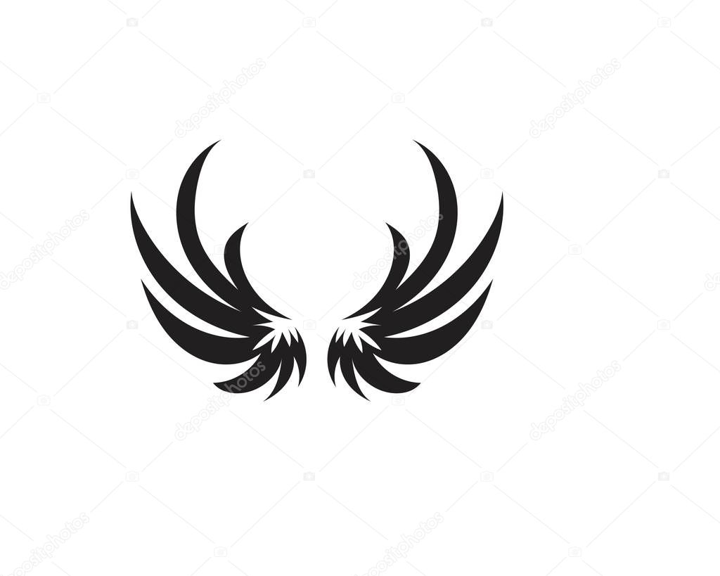 Wing Falcon Logo Template vector illustration design