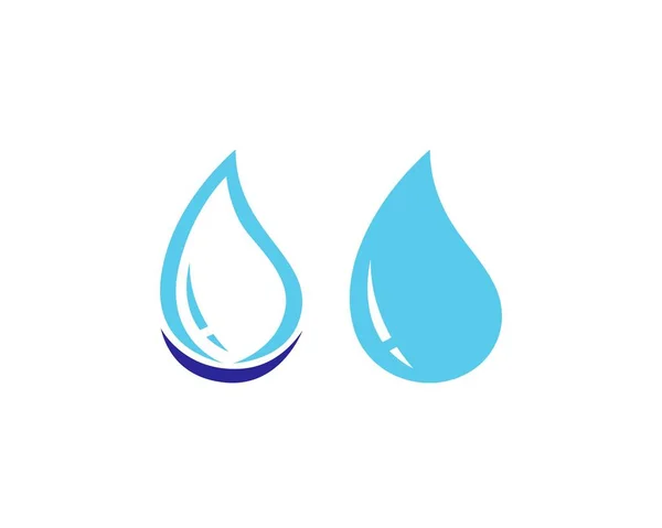 Wassertropfen Logo Template Vektor — Stockvektor