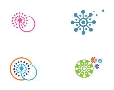 Karahindiba çiçek logo vektör şablon vektör 