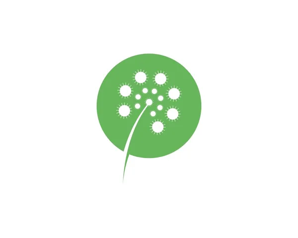 Dandelion flower logo vector template  vector