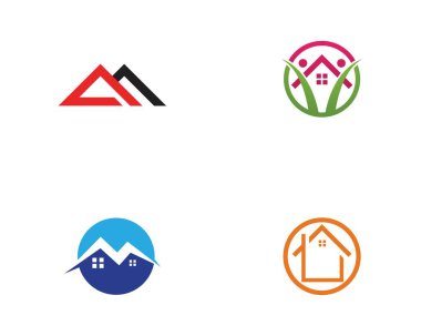 ev binalar logo ve simgeleri simgeleri 