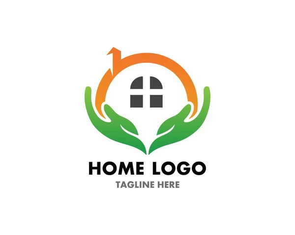 Modèle et symbole vectoriel de logo de réparation à domicile — Image vectorielle