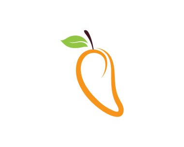 Mango düz tarzı. Mango vektör logosu. Mango