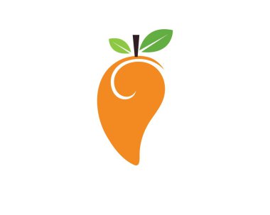 Mango düz tarzı. Mango vektör logosu. Mango