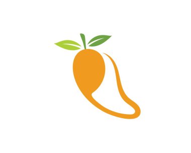 Mango düz tarzı. Mango vektör logosu. Mango