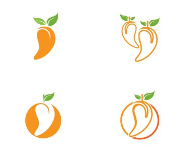 Mango düz tarzı. Mango vektör logosu. Mango