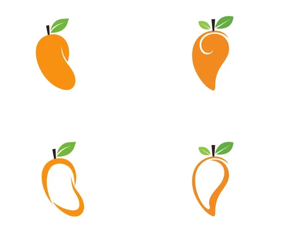 Mango en estilo plano. Logo vectorial de mango. Mango. — Archivo Imágenes Vectoriales