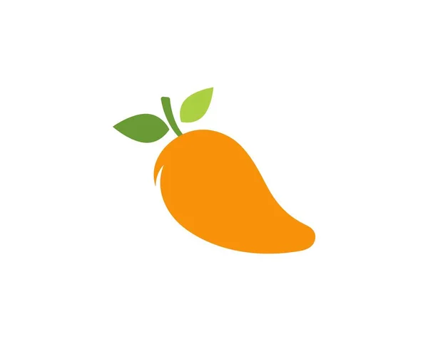 Манго в плоском стиле. Логотип вектора манго. Манго — стоковый вектор