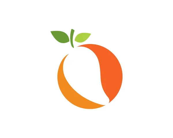 Mango en estilo plano. Logo vectorial de mango. Mango. — Vector de stock