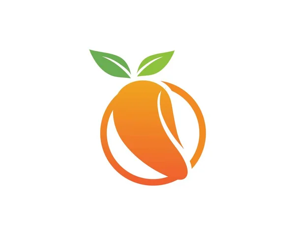 Mango en estilo plano. Logo vectorial de mango. Mango. — Vector de stock