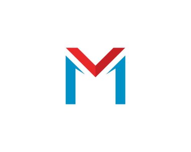 M harfi logo şablonu