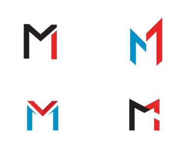 M harfi logo şablonu
