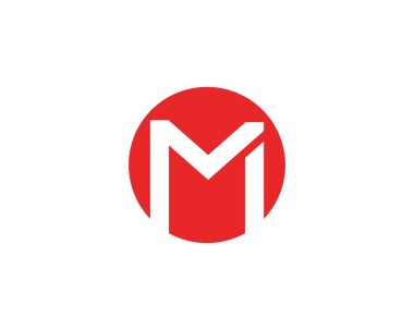 M harfi logo şablonu