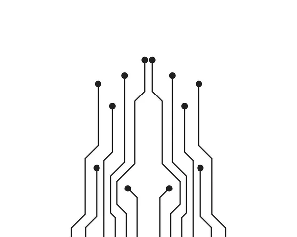 Model van het circuitlogo vector — Stockvector