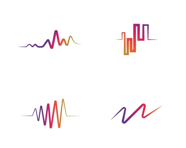 Ηχητικά κύματα διανυσματικά εικονογράφηση — Διανυσματικό Αρχείο
