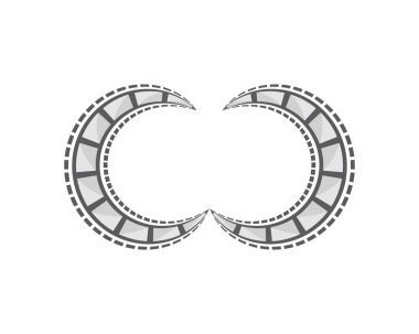 Film şeridi vektör şablon illüstrasyon tasarımları