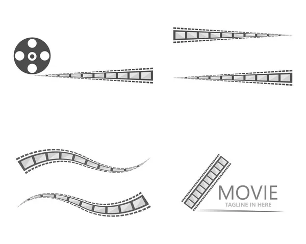 Desenhos de ilustração de modelo de vetor filmstrip — Vetor de Stock