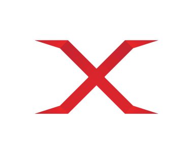 X Harfi Logo Şablonu vektör simgesi