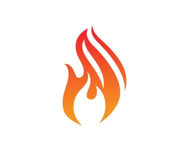 Ateş alev vektör çizimi tasarımı