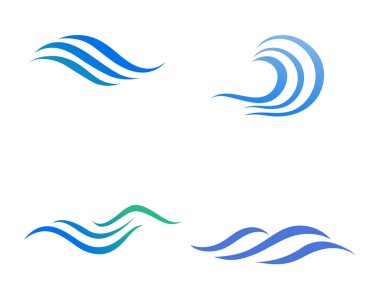 Su dalgası simge vektörü