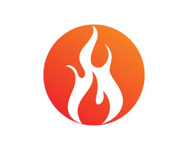 Ateş alev vektör çizimi tasarımı