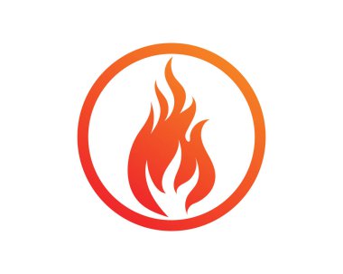 Ateş alev vektör çizimi tasarımı