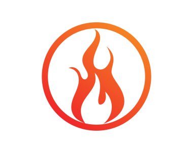 Ateş alev vektör çizimi tasarımı