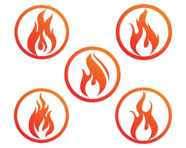 Ateş alev vektör çizimi tasarımı