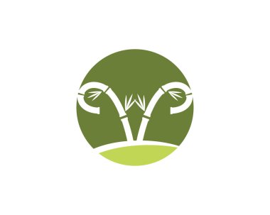 Bambu logo şablon vektör simgesi
