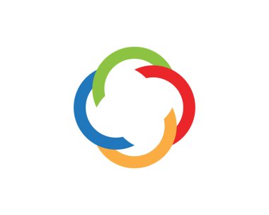 Daire logo ve sembolleri vektörel çizimler