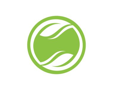 Yeşil ağaç yaprağı ekolojisi logoları