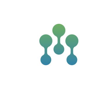 Molekül vektör çizimi tasarımı 