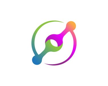 Molekül vektör çizimi tasarımı 