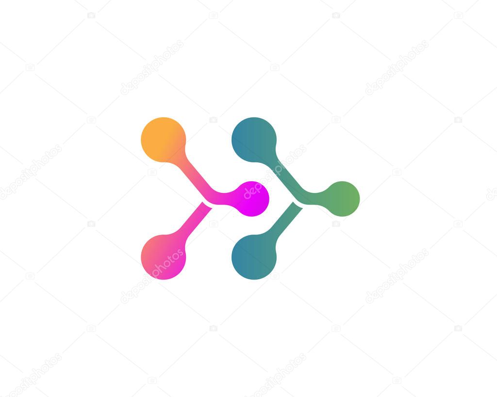 Molecule symbol logo template vector illustration design