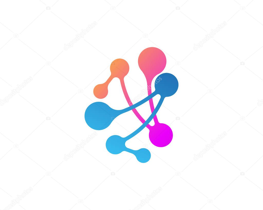 Molecule symbol logo template vector illustration design