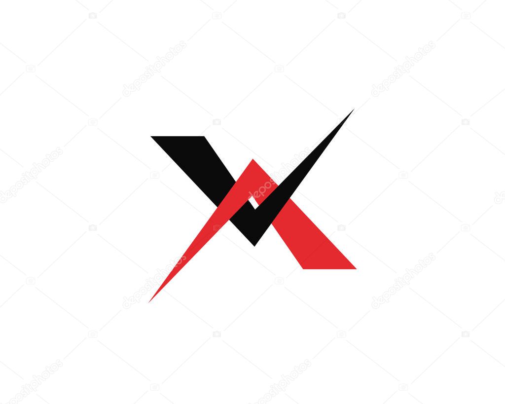 X Letter Logo Template vector icon illustration design