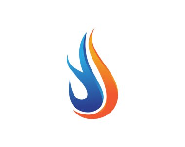 Ateş alev vektör çizimi tasarımı